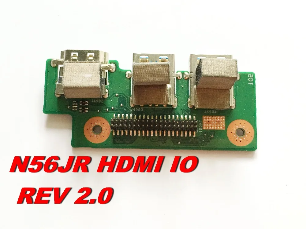Оригинал для ASUS N56JR USB и HDMI Плата IO REV 2 0 протестирована хорошая бесплатная