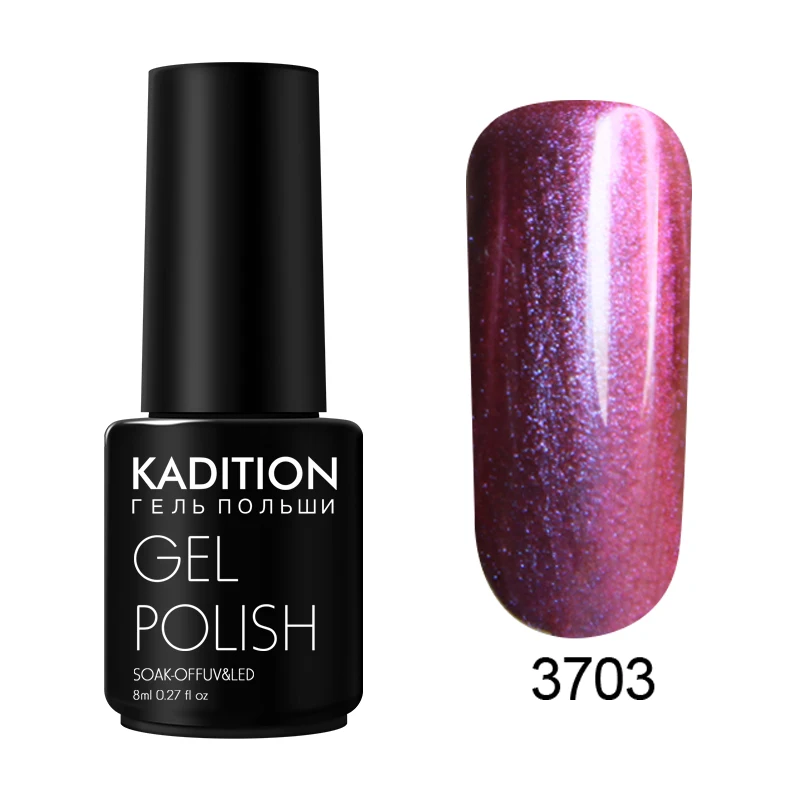 KADITION Gel Chameleon Nail Polish Semi Permanent Gel Polish Soak LED UV Nail Art Lacquer Vernis Starry Sparkle Gel Holographic - Цвет: 3703