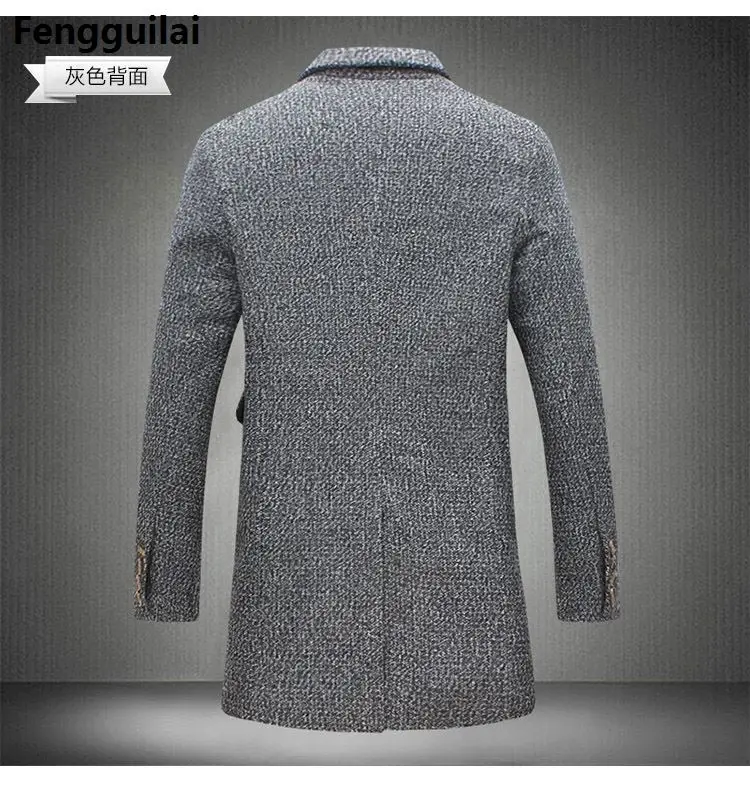 2018 New Long Trench Coat Men Windbreak Winter Fashion Mens Overcoat 40 %Wool Quality Thick Warm Trench Coat Male Jackets 5xl 2018 New Long Trench Coat Men Windbreak Winter Fashion Mens Overcoat 40 %Wool Quality Thick Warm Trench Coat Male Jackets 5xl