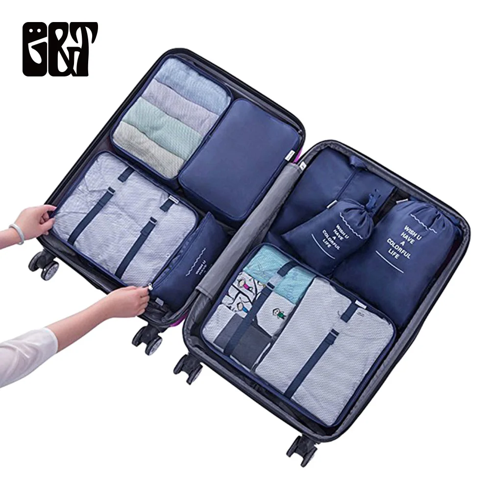 GT 6PCs/Set Travel Mesh Bag Clothes Functional Travel Accessories Luggage Organizer High