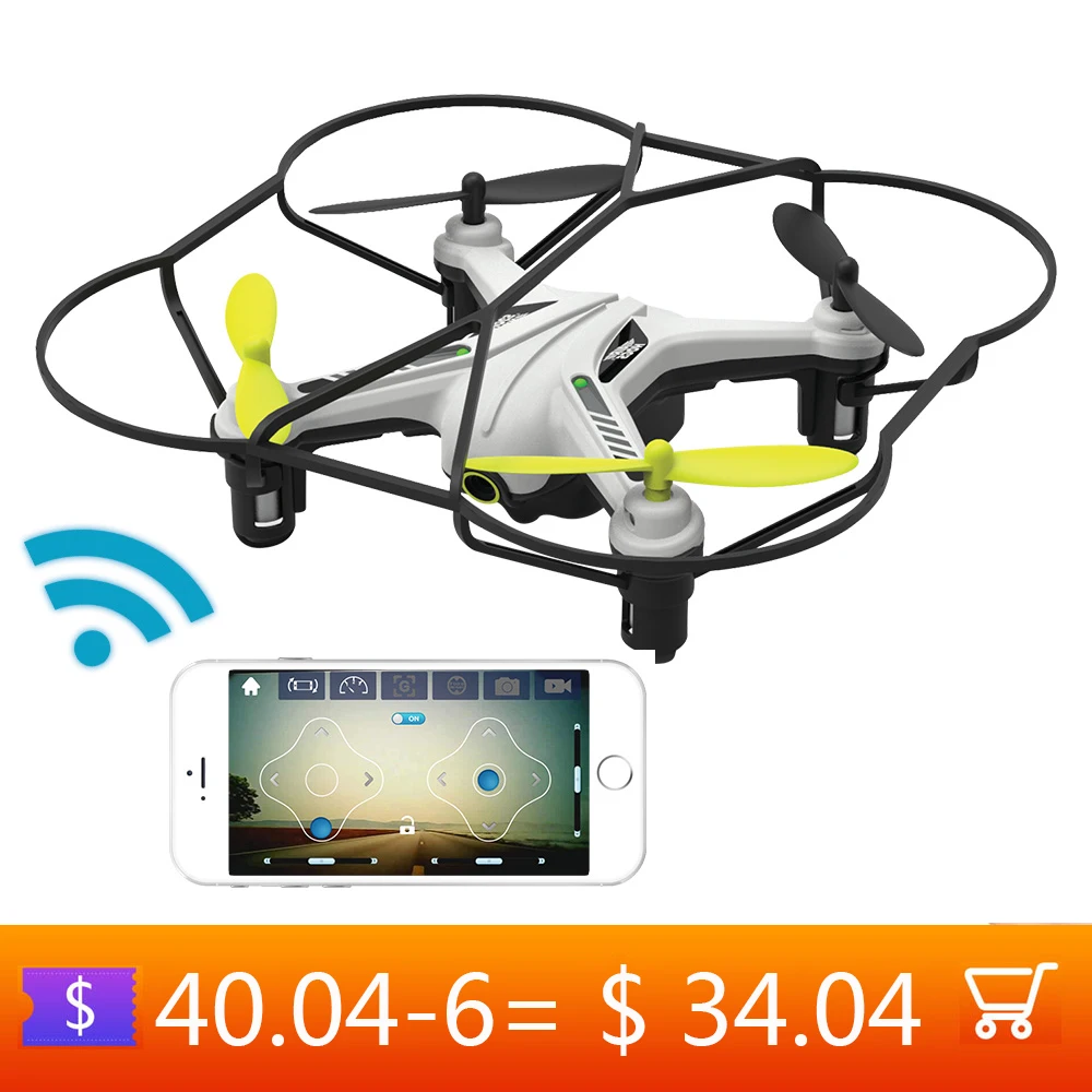 720P WIFI Mobile Phone Control Drone With Camera HD Mini Quadcopter Headless Altitude Mode brain game Exercise respon for Child 