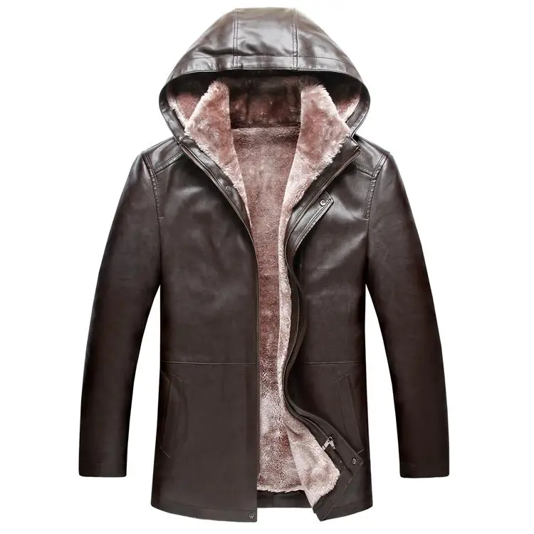 2016 new winter fur men s leather font b jacket b font in a long paragraph