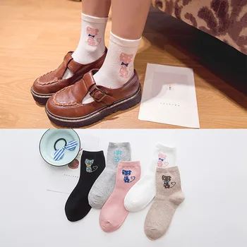 

ZDL-304 New Long 5 Colors Cute Animal Cats Novelty Autumn Winter Cartoon Cat Series Women Cotton Socks 10 pairs