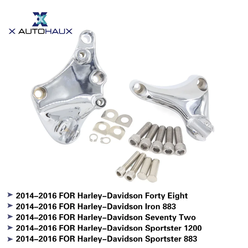 X AUTOHAUX 2Pcs Passenger Foot Pegs Mounts Foot Rests For Harley