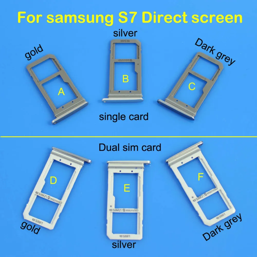 

Sim Card Tray For Samsung S7 Single / Dual Signal / Dual Sim Card Reader Holder Slot Tray
