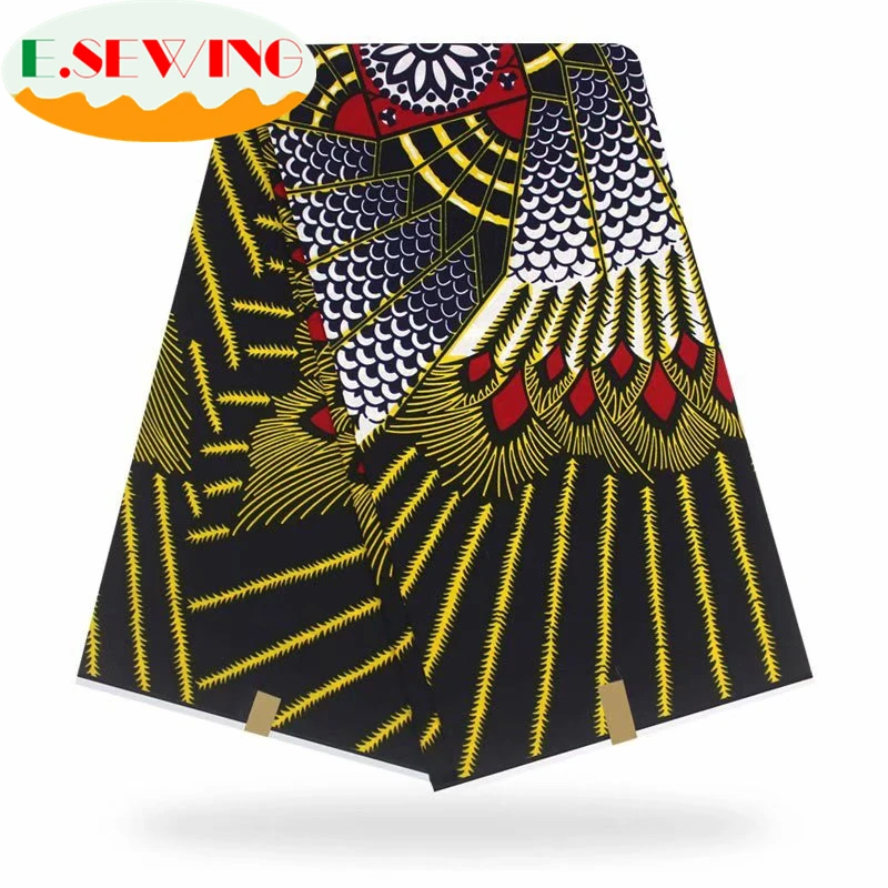 

Hot Sale Ankara African Wax Print Fabric 6 Yards Sewing Fabric Cotton Dutch Wax Hollandais Nigerian Ghana Batik fabric for Dress