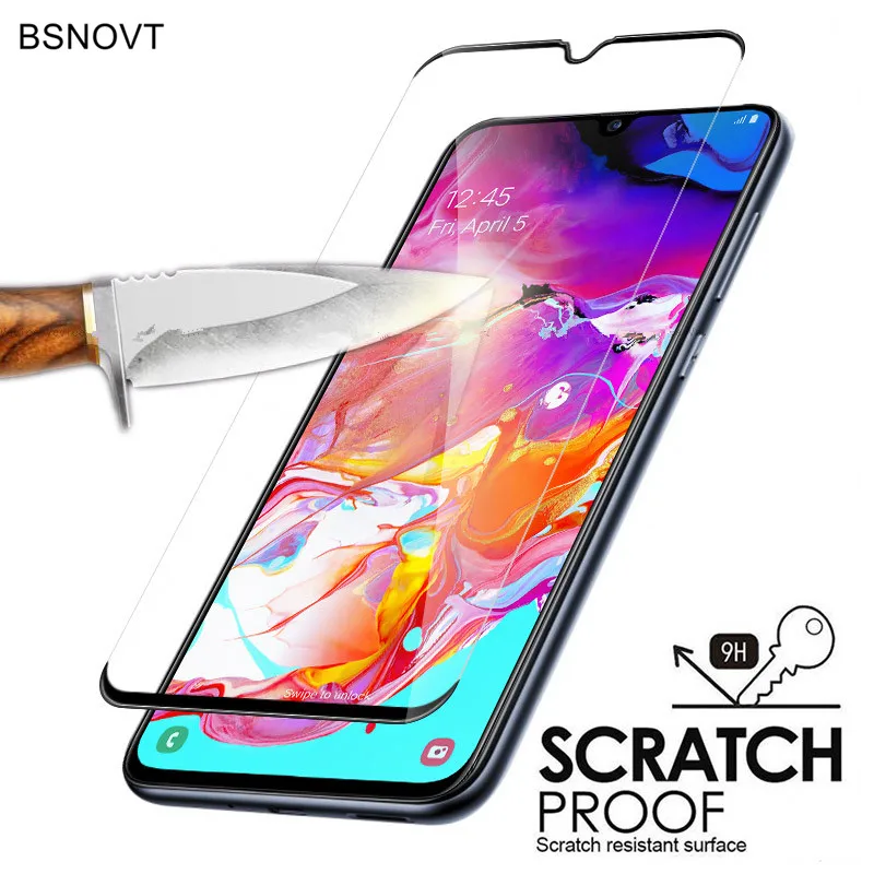 2 шт Защита экрана для Samsung Galaxy A70 стекло полное покрытие полный клей защитное