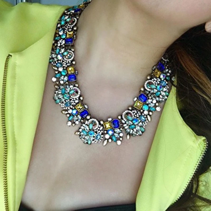Enfriar shine mujeres grandes marca de lujo crystal choker collar babero collares colgantes de moda maxi collier declaración accesorios|accessories brand|accessories fashionfashion accessories - AliExpress