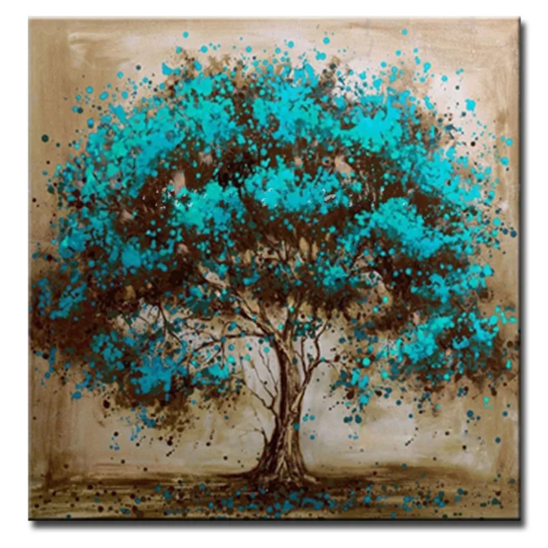 

Large Tree Scenery Painting Modern Home Decor Wall Art Pictures Hand Painted Abstract Landscape Oil Paintings on Canvas For Gift