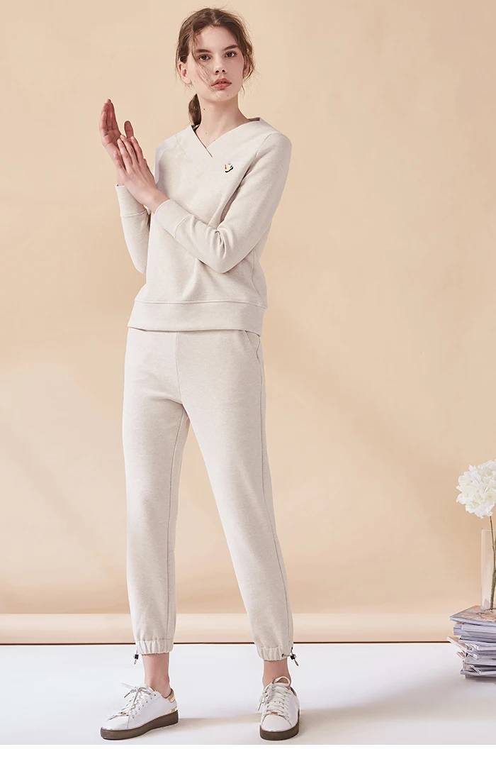 Coton Top À 2018 beige La Américain Mode Femmes Costume Pink Plein Loisirs Automne Arrivée Nouvelle ardoisé Pantalon Jeans Et Chaud Col Plus XwqqCpx0