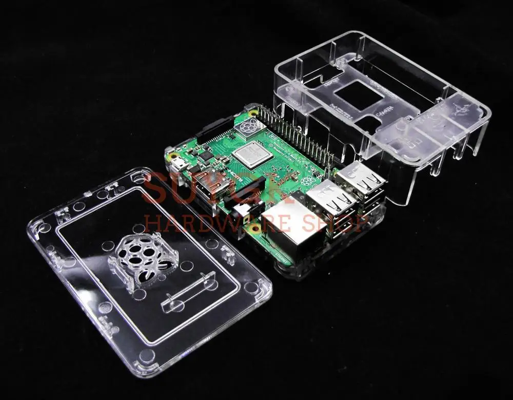 Прозрачная оригинальная официальная коробка для Raspberry Pi 3 Model B + plus АБС пластик