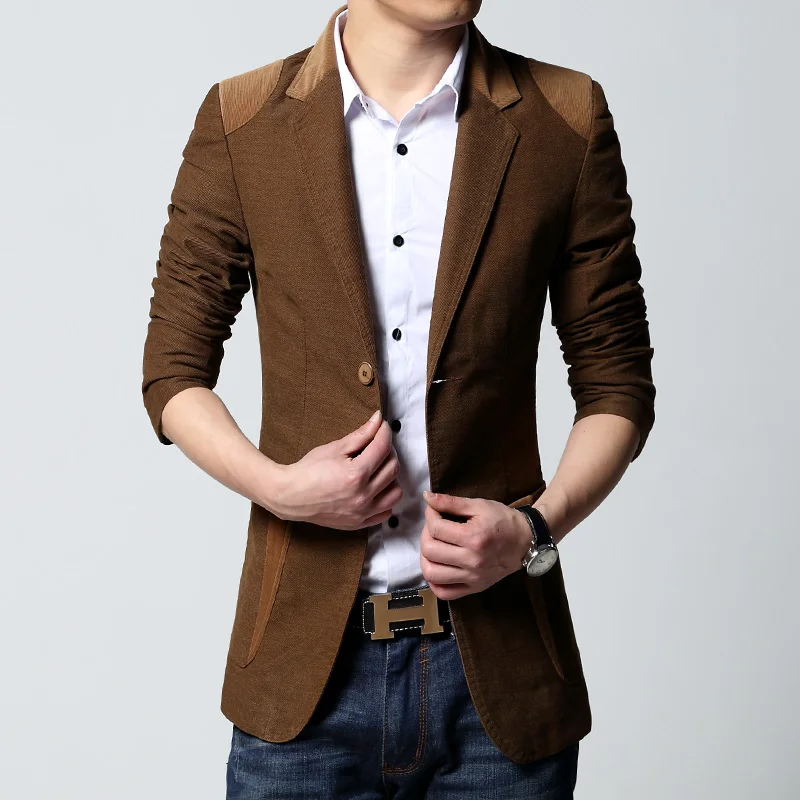 Mens cotton casual fashion blazer jacket new korean slim fit hot sale