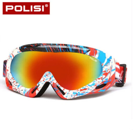 Polisi invierno niños esquí snowboard goggles niños Niños Niñas nieve al aire libre Gafas gafas UV400 anti-fog snowmobile esqui gafas