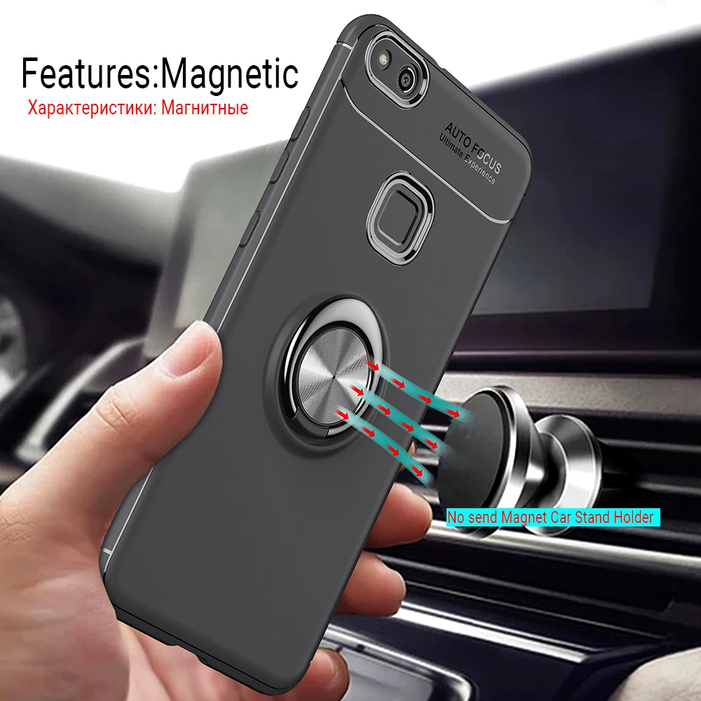 AXBETY ل huawei P10 زائد حالة الترا سليم السيليكون حافظة لهاتف huawei P10 لايت حالة 360 دوران حلقة إخفاء حامل حامل غطاء AXBETY ل huawei P10 زائد حالة الترا سليم السيليكون حافظة لهاتف huawei P10 لايت حالة 360 دوران حلقة إخفاء حامل حامل غطاء