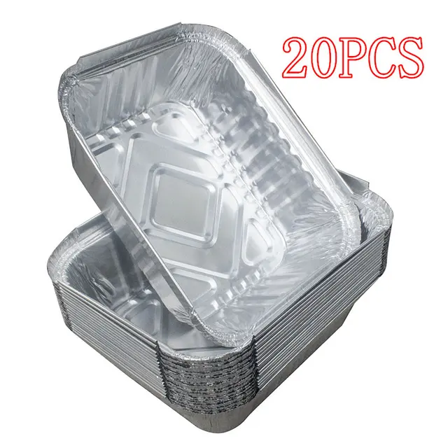 10PCS 410ML Tin cardboard box disposable lunch fast food packing baked
