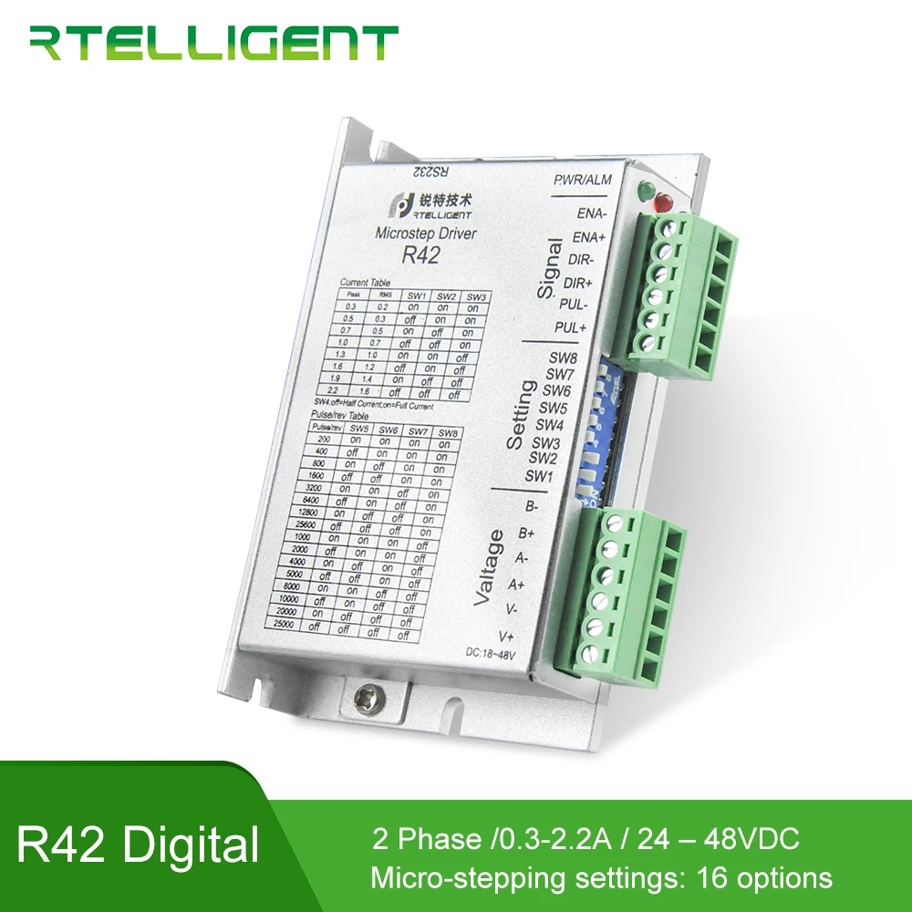 Заводской магазин R42 Nema 17 шаговый двигатель с чпу наборы 2.2A 24-48VDC DC драйвер двигателя для NEMA14 17 Шаговый шаговый двигатель