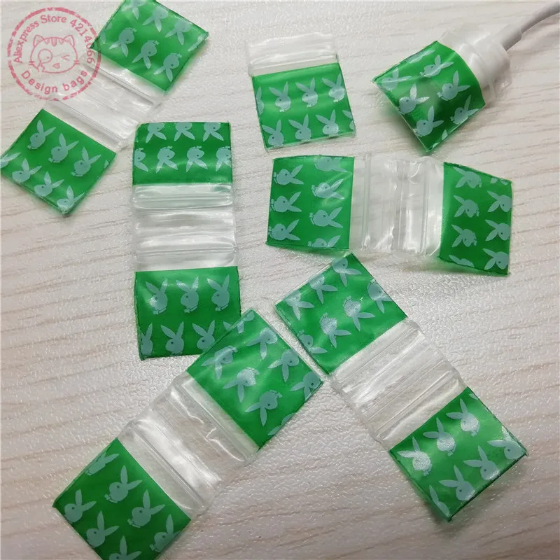 Storage Bags Ziplock 100pcs Bags Bunny Rabbit Design Brand Plastic