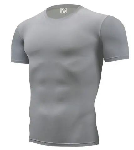 

Men T-Shirt Compression Crossfit Short Sleeve Brand Tee Shirt Tops&Tees ate