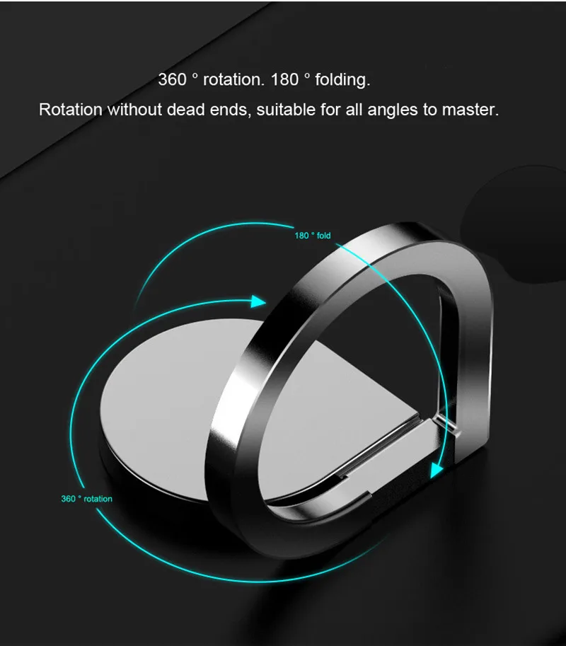 Udapakoo Universal Finger Ring Holder 360 Degree Metal Mobile Phone Hand Desk Stand Holder For iPhone Samsung zte all Smartphone