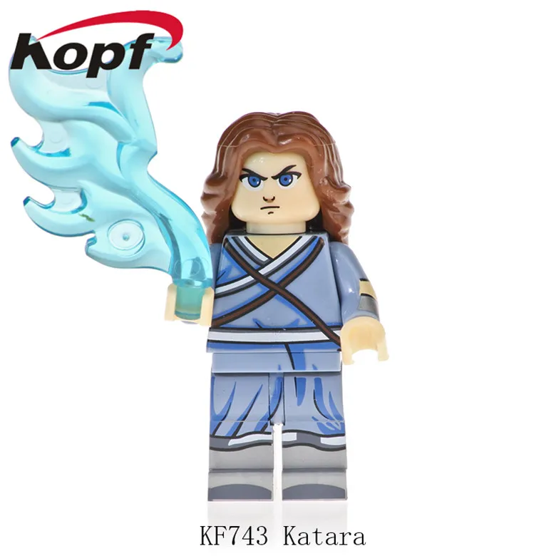 KF6070 Одиночная кирпичей Aang Katara TophBeifong Prince Zuko Sokka модель строительные блоки фигурки для обучающие игрушки для детей - Цвет: KF743 Without Box