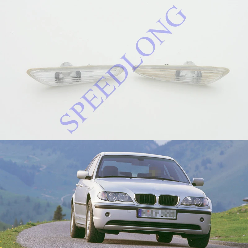 

2 Pcs/Pair without bulbs RH and LH turning lamps Fender side marker lights for BMW 3 Series E46 New Model 2001-2004