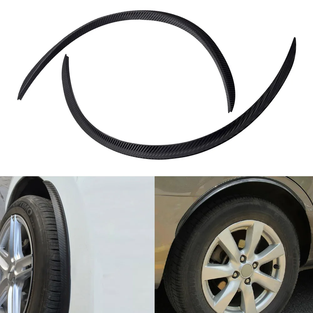 2pcs Fender Flare Arch Wheel Eyebrow Protector Anti Scratch Soft Strip