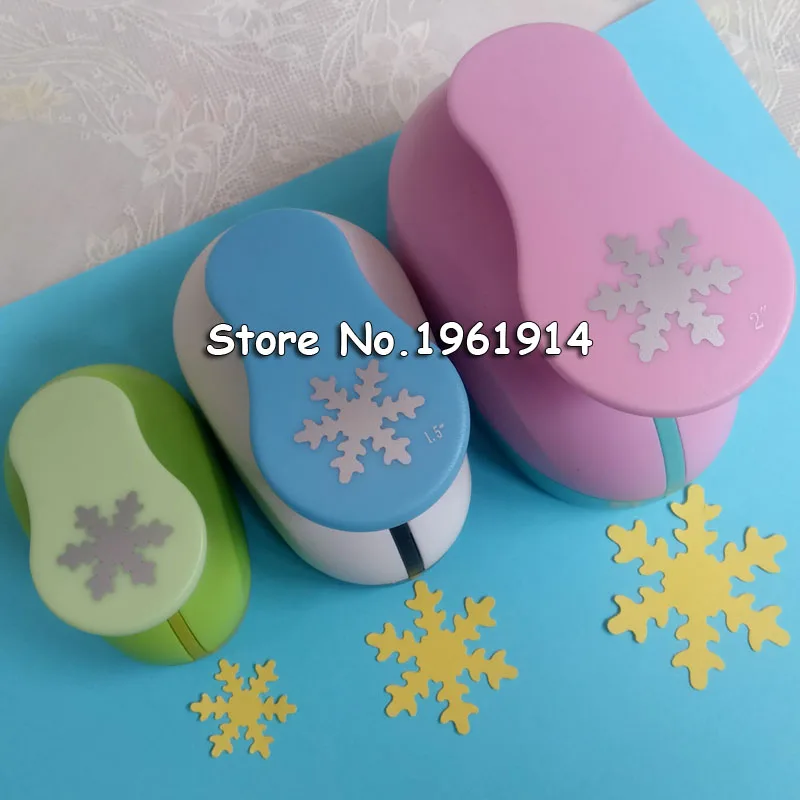

4.9cm 3.7cm 2.5cm Snowflake craft punch set children manual DIY hole punches cortador de papel de scrapbook Snow punch 2" 1.5" 1