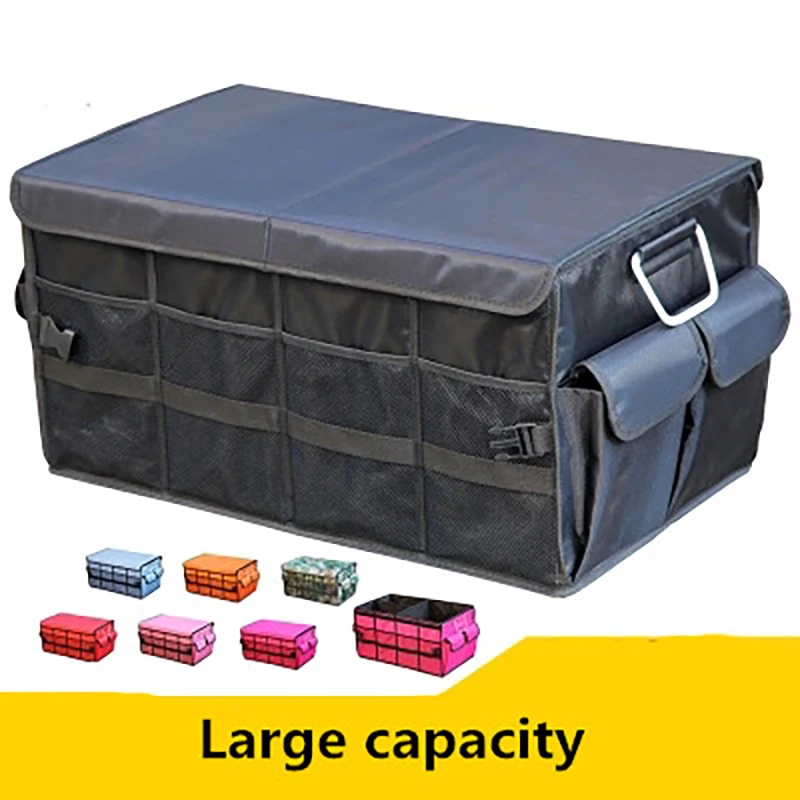 Car Trunk Organizer Oxford Car Back Folding Portable Storage Tool Bag Multi-Use Food Organizers Auto Collapsible Storage Box
