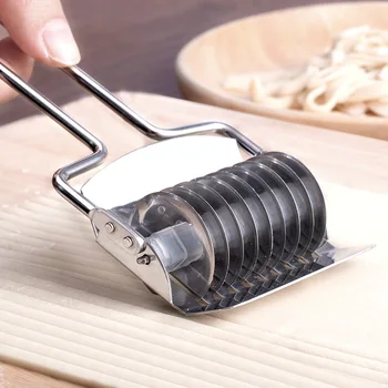 

1PC Stainless Steel Spaghett Noodle Maker Lattice Roller Docker Dough Cutter Tool Kitchen helper DIY Dough Cutter Noodle Maer