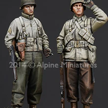 [Loong Way миниатюры] Alpine Miniatures 35186 WW2 США пехотный набор(2 цифры)(1/35 весы) миниатюрные из полимерной смолы