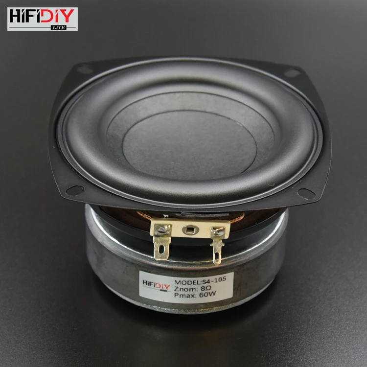 Hifi Diy S4105 4 Inch 60w Audio Round Woofer Speaker High Power Bass