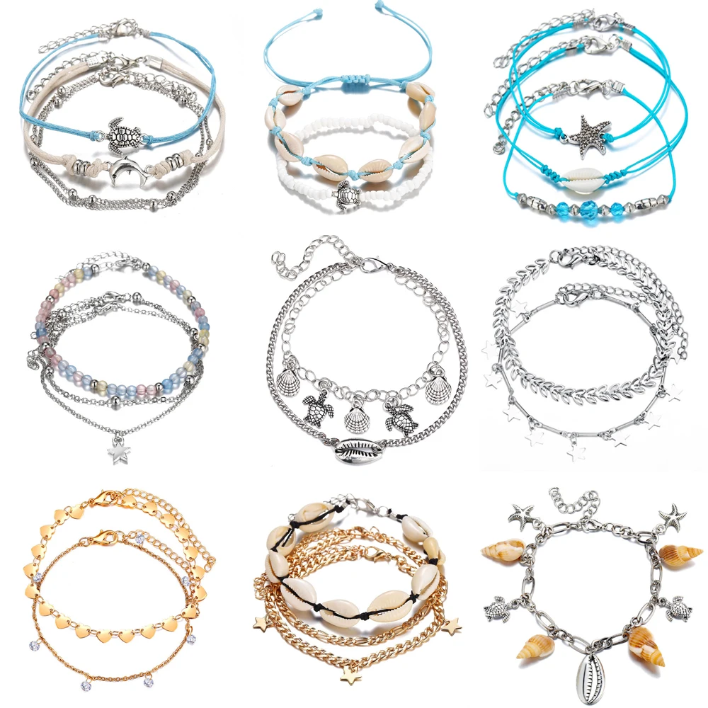 Tortoise Shell Star Summer Female Anklets Barefoot Sandals Foot Jewelry on Leg Anklets Foot Ankle Bracelets For Women Leg Chain Tortoise Shell Star Summer Female Anklets Barefoot Sandals Foot Jewelry on Leg Anklets Foot Ankle Bracelets For Women Leg Chain