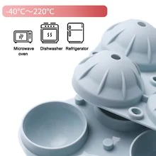 Круглая формочка для мороженого 4 сетки без запаха Пищевая силиконовая форма для льда лоток дома RT99