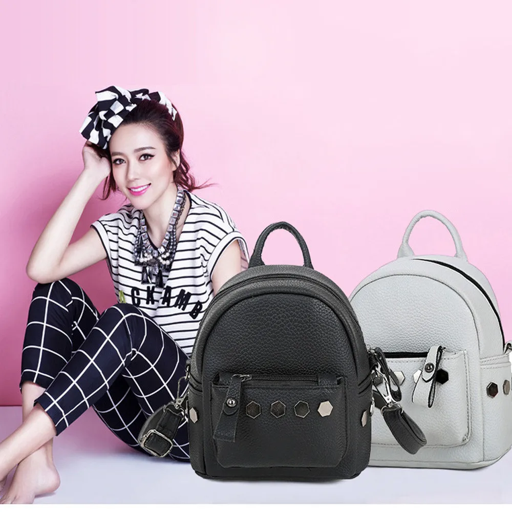 Small Backpack Women Leather Backpack Shoulders Waterproof School Bags For Teenagers Mochilas