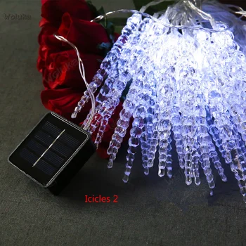 

Solar lanternstring icicles ice column Northern ice skater simulation small color lamp decorative lamp CD40 W02