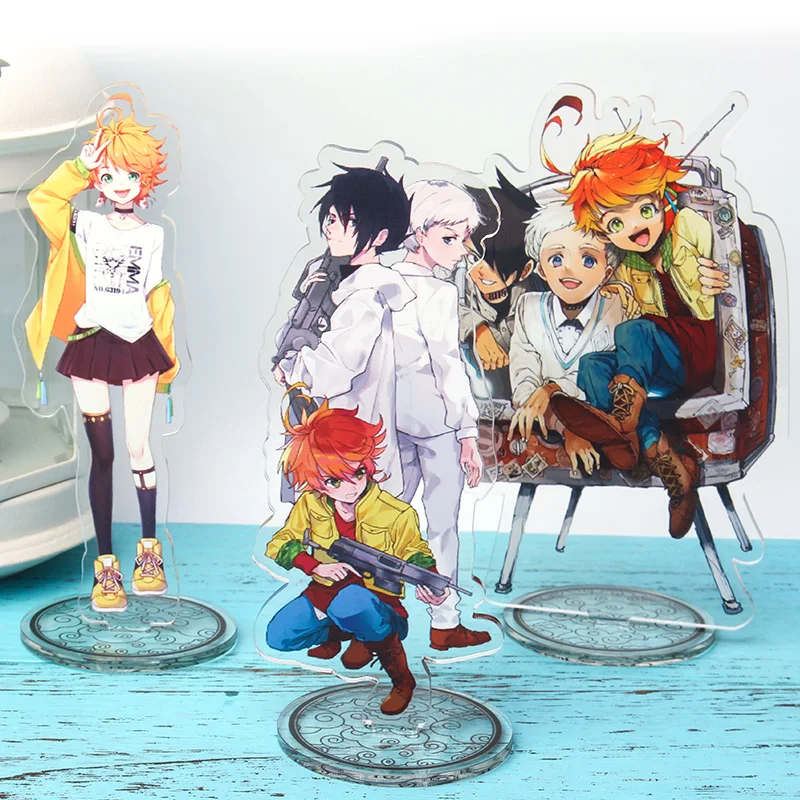 

2019 Japanese Anime The Promised Neverland Emma Ray Norman Acrylic Stand Figure Decoration Cosplay Desk Decor Fans Gift