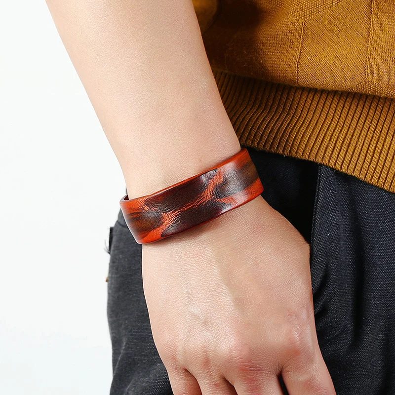 NIUYITID Bracelets & Bangles Mens Leather Bracelets 2018 Vintage Punk Male Rope Chain Wholesale Men Jewelry High Quality (3)