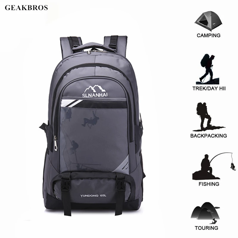 65L рюкзак для спорта на открытом воздухе сумка горный рюкзак альпинистская походная Сумка рыболовная Водонепроницаемая износостойкая