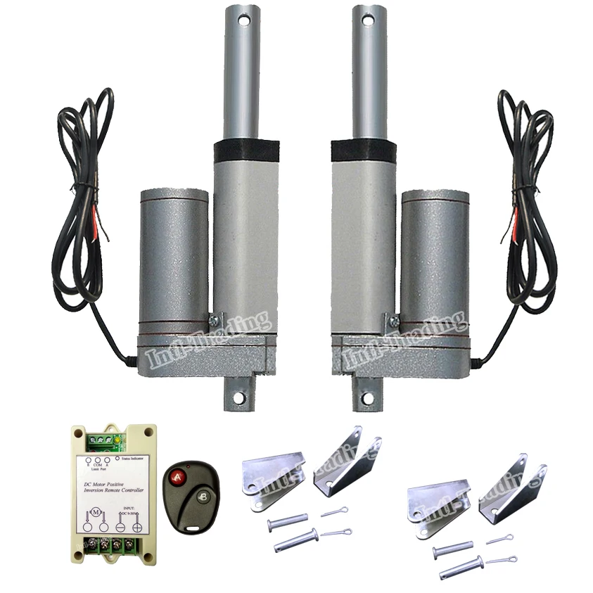 2 Linear Actuators 50mm 2" Stroke 330lbs Heavy Duty 12V DC Motor &Wireless Control System Kits
