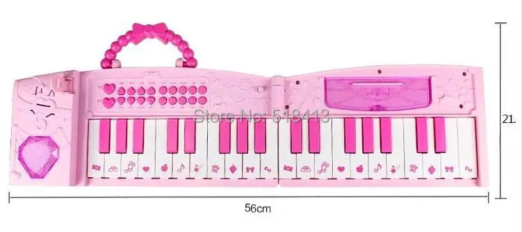 Детская клавиатура, игрушки для девочек с микрофоном, портативное складное музыкальное обучение и упражнения, электронное пианино, унисекс