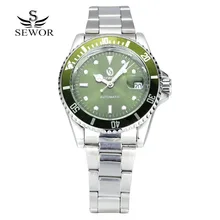 SEWOR brand Automatic mechanical men’s watches Leisure fashion sports Wrist watch waterproof stainless steel calendar