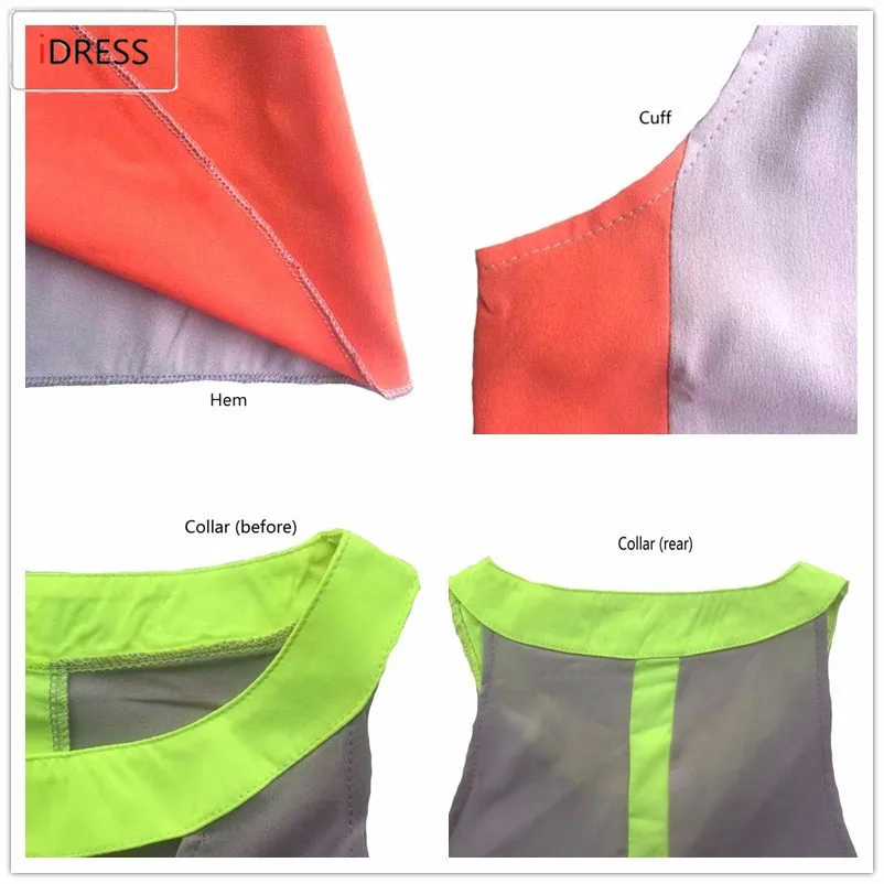 IDress Women Summer 2015 Casual Maxi Summer Dress Long Patchwork Loose Bohemian Beach Vestidos Contrast Color Chiffon Maxi Dress (6)