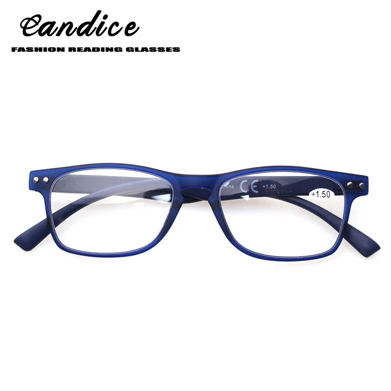 

Reading glasses neutral slim lightweight glasses, blue brown frame, fashion spring hinges male and female reader glasses