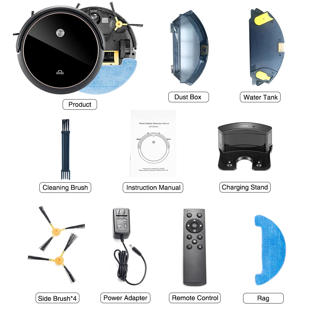 Робот-пылесос IMASS A3S мощный всасывающий для камеры навигации различные режимы уборки с управлением приложением автоматическая зарядка