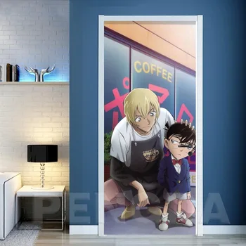

Print Art 3D Renew Picture Self Adhesive Detective Conan PVC Mural Paper Waterproof Door Stickers Home Decor Wallpaper Bedroom