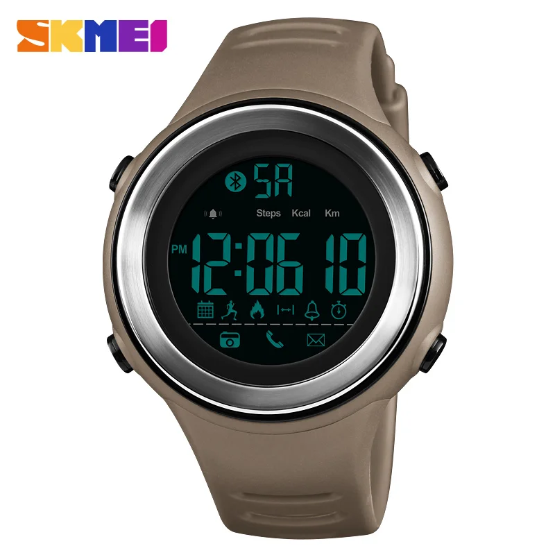 

SKMEI NEW Mens Digital Smartwatches Bluetooth Fitness Pedometer Calorie Sports Watches Waterproof Message Call Remind Smart