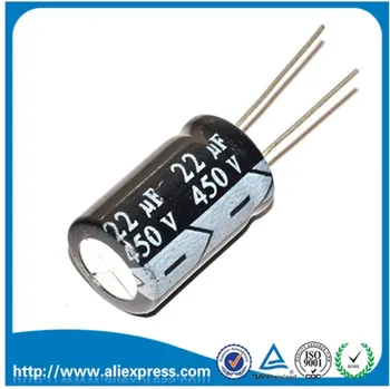 

50PCS 450V 22UF 22UF 450V Aluminum electrolytic capacitor 450 V / 22 UF size 13*21mm Electrolytic capacitor Free Shipping