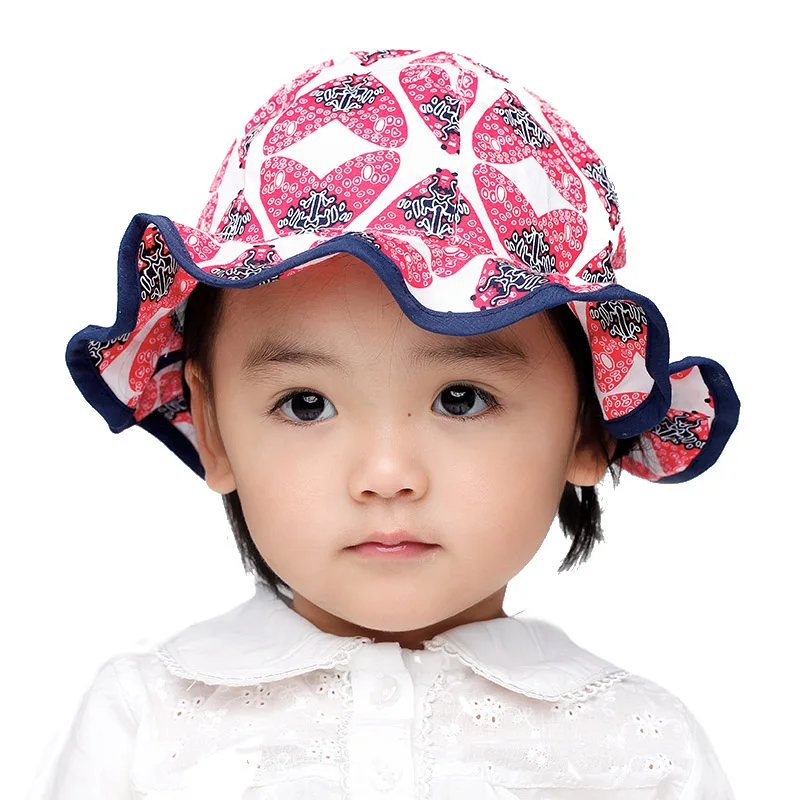 Cute Kids Hat Cotton Boys Girls Caps Spring Autumn Print Infant Bucket Soft Butterfly Baby Sun Cap 2017 Children Fisherman Hat (5)