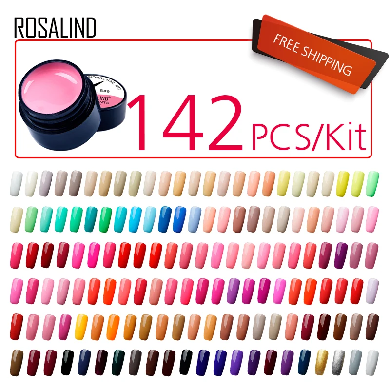 (142 шт./лот) ROSALIND 5 мл набор гель-лаков для ногтей маникюра vernis Полупостоянный