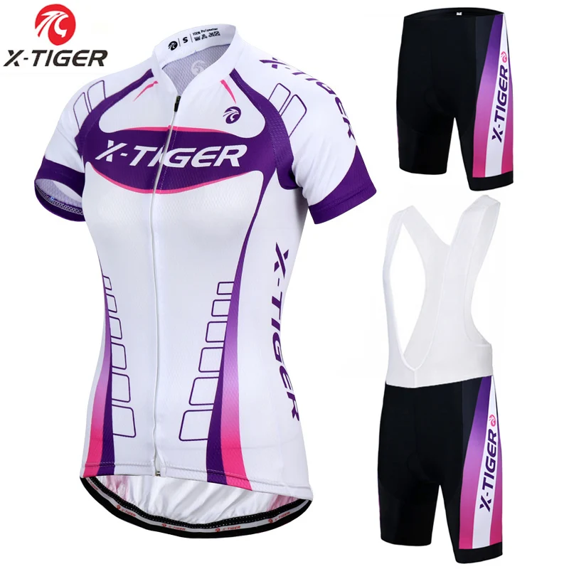 Offerte X Tigre Pro Delle Donne Set Ciclismo MTB Bike Abbigliamento Donne Da Corsa Vestiti Della Bicicletta Ropa ciclismo Ciclismo Usura di Riciclaggio Jersey set